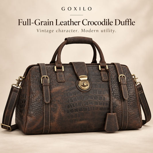GOXILO | Heritage Croc-Embossed Weekender