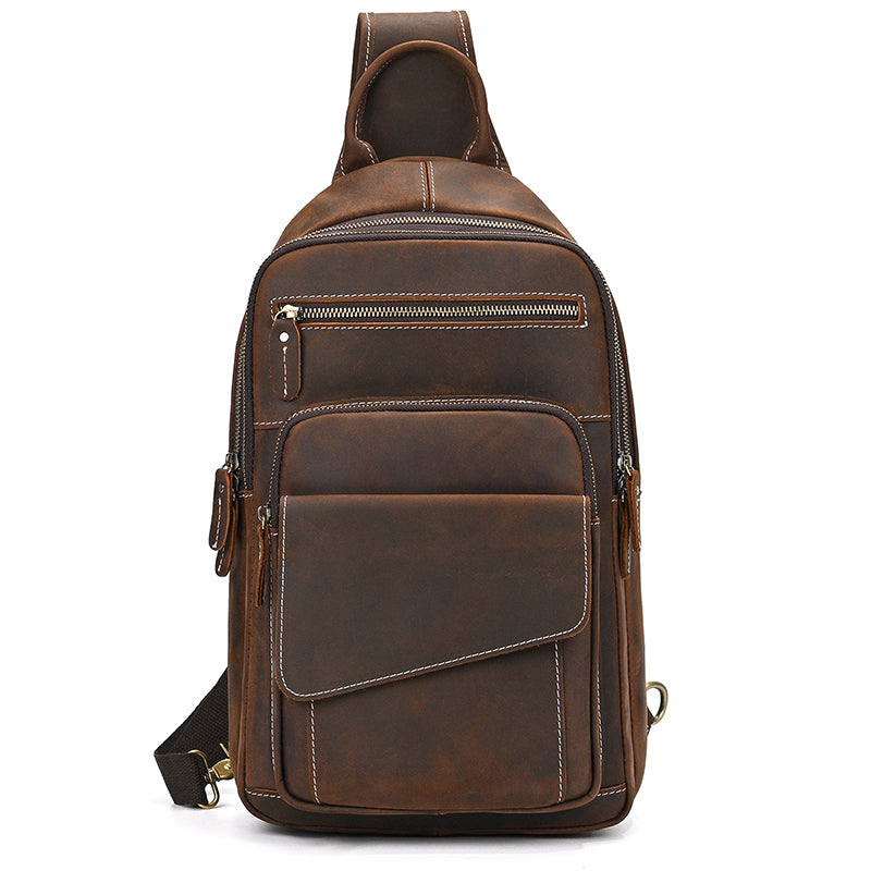 GOXILO | Men's Crossbody Bags Sling Bags Real Leather
