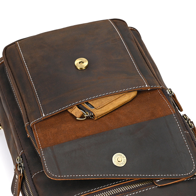 GOXILO | Men's Crossbody Bags Sling Bags Real Leather