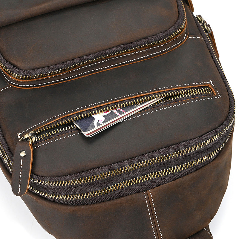 GOXILO | Men's Crossbody Bags Sling Bags Real Leather