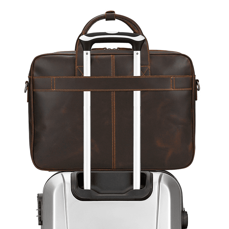 Classic Leather Bag for Laptop Men's Briefcase
