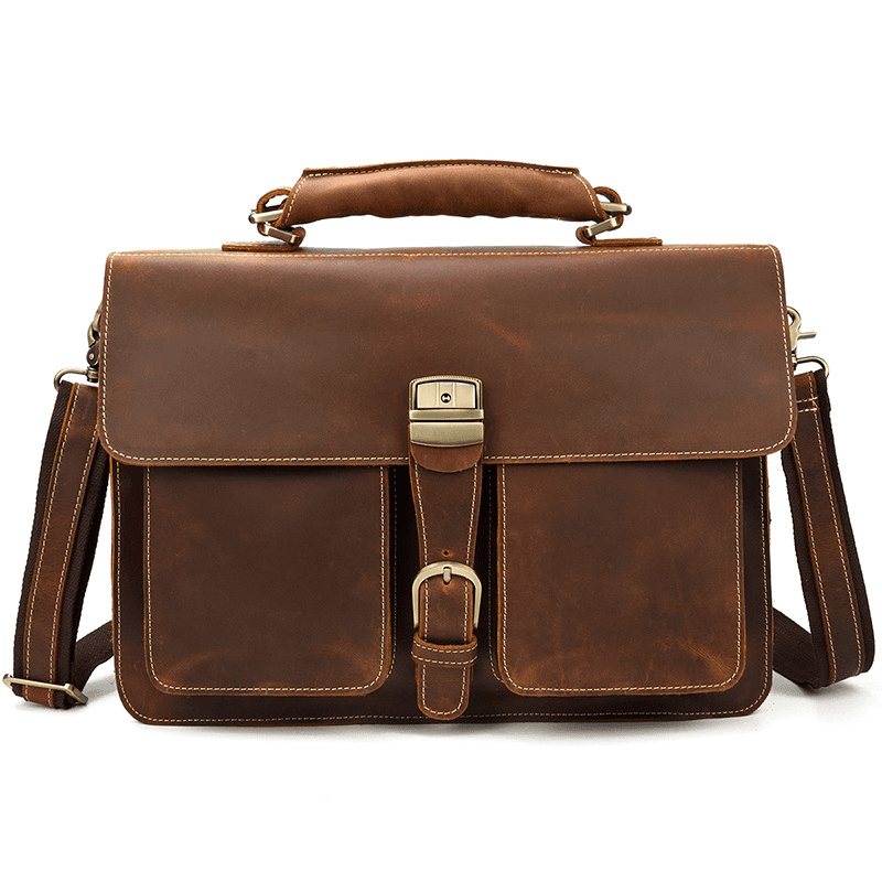Leather Laptop Messenger Bag