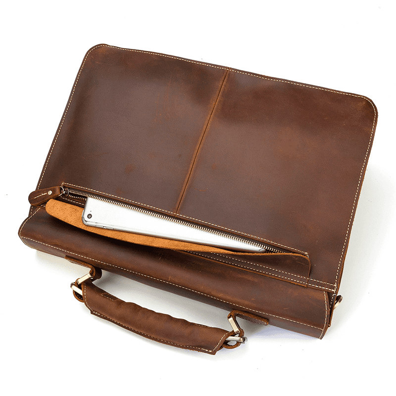Leather Laptop Messenger Bag