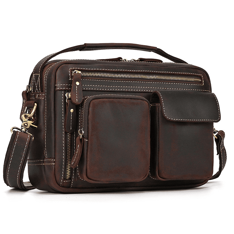Male Leather Messenger Bag