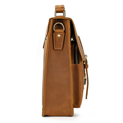 Men’s Leather Portfolio Messenger Bag