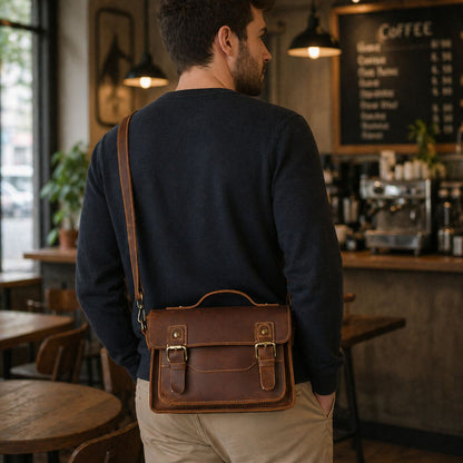 Small Leather Shoulder Messenger Bag