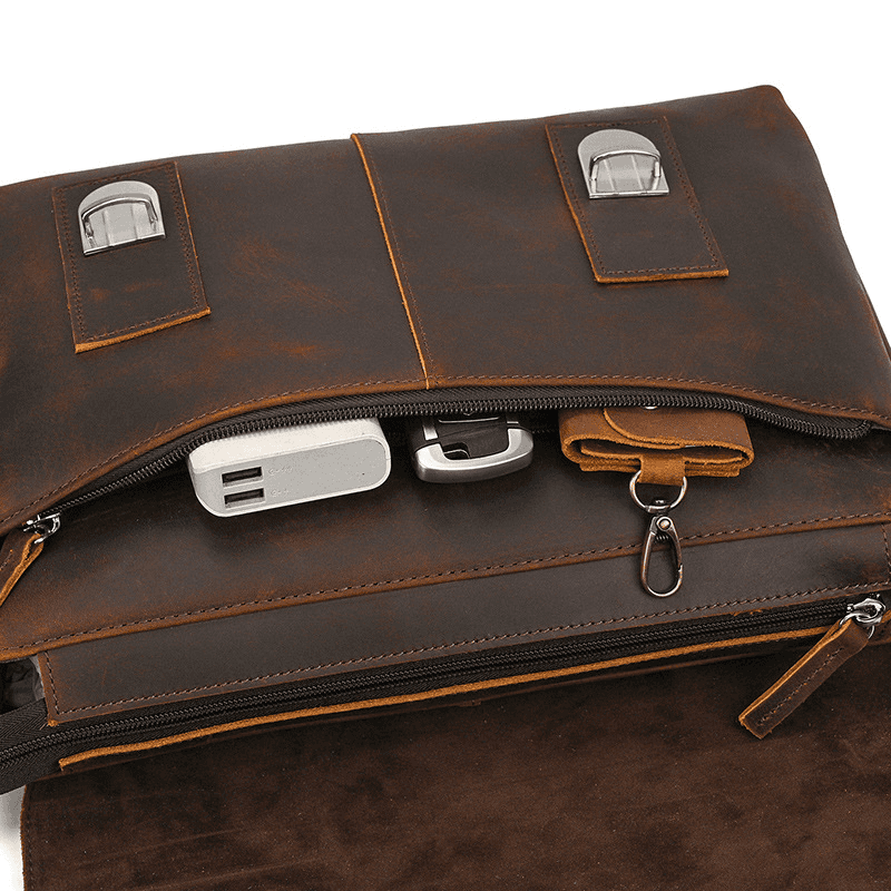 A4 Leather Messenger Bag