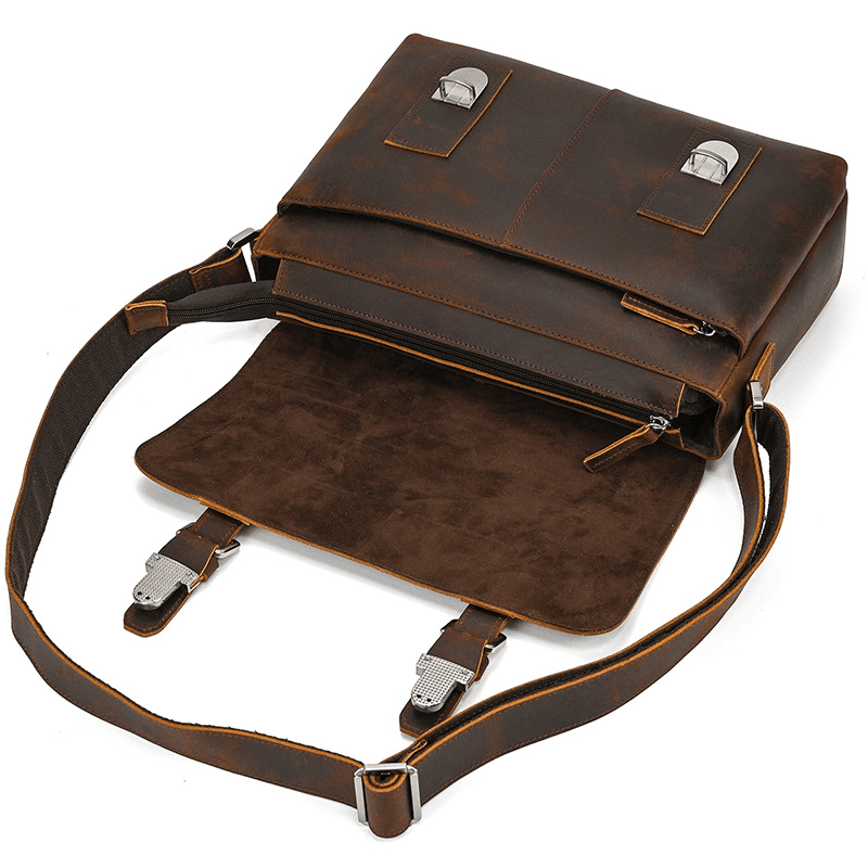 A4 Leather Messenger Bag
