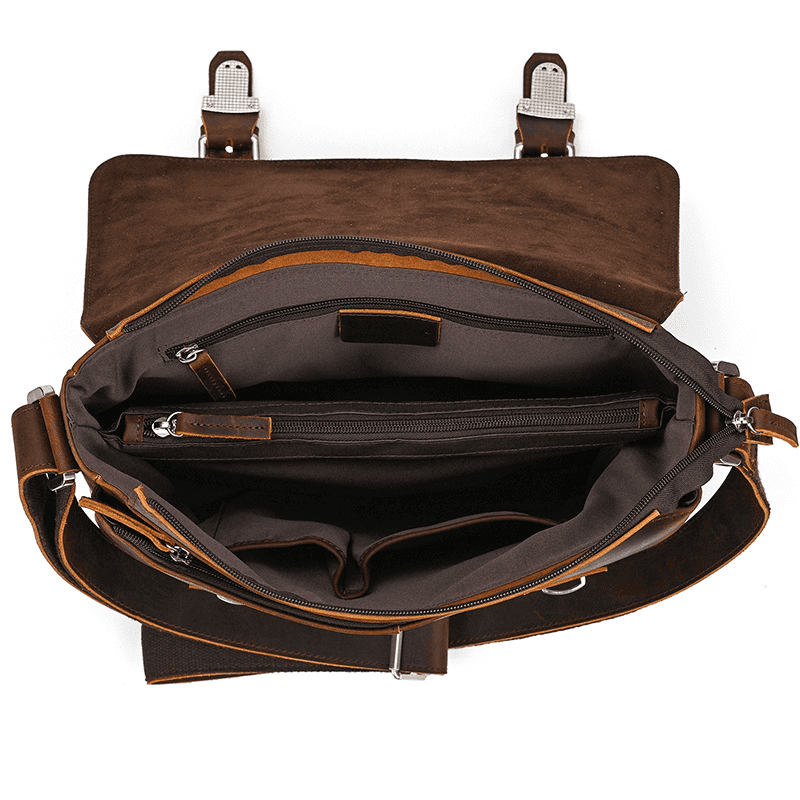 A4 Leather Messenger Bag