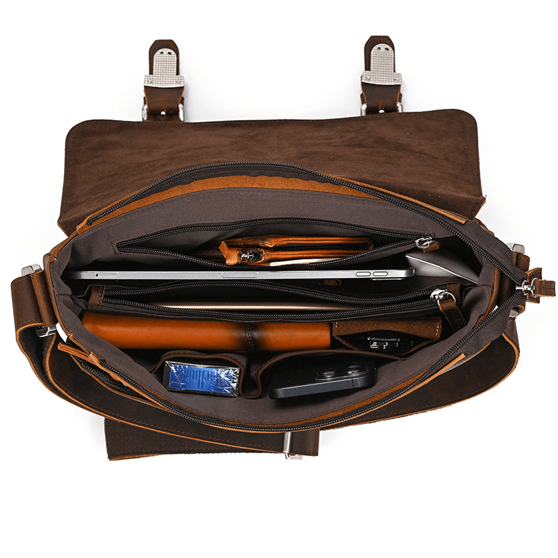 A4 Leather Messenger Bag
