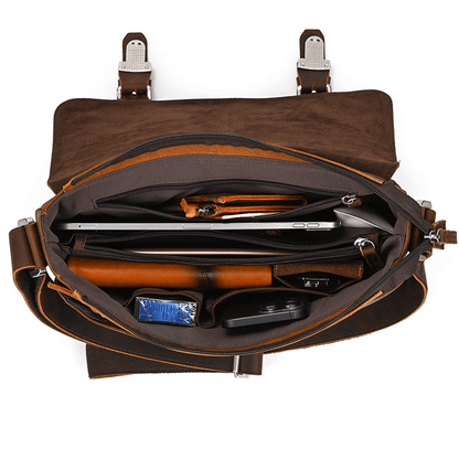 A4 Leather Messenger Bag