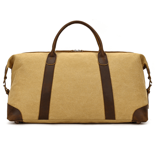 Canvas Genuine Leather Big Capacity Duffle Bag