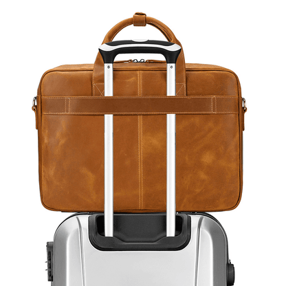 Classic Leather Bag for Laptop Men's Briefcase