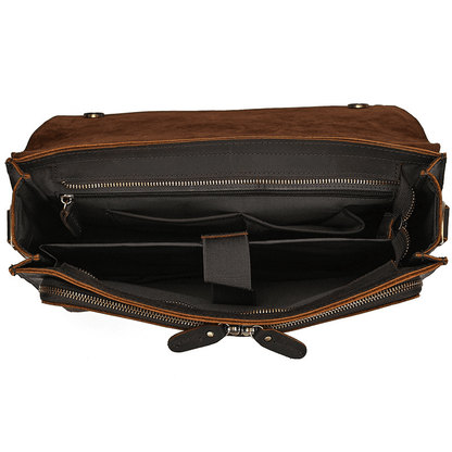 Cow Leather Male Computer Messenger Bag