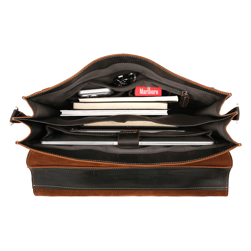Leather Laptop Messenger Bag