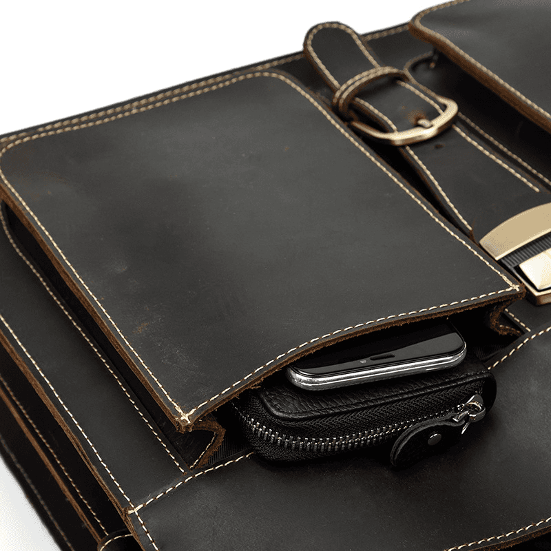 Leather Laptop Messenger Bag