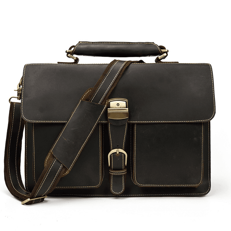 Leather Laptop Messenger Bag