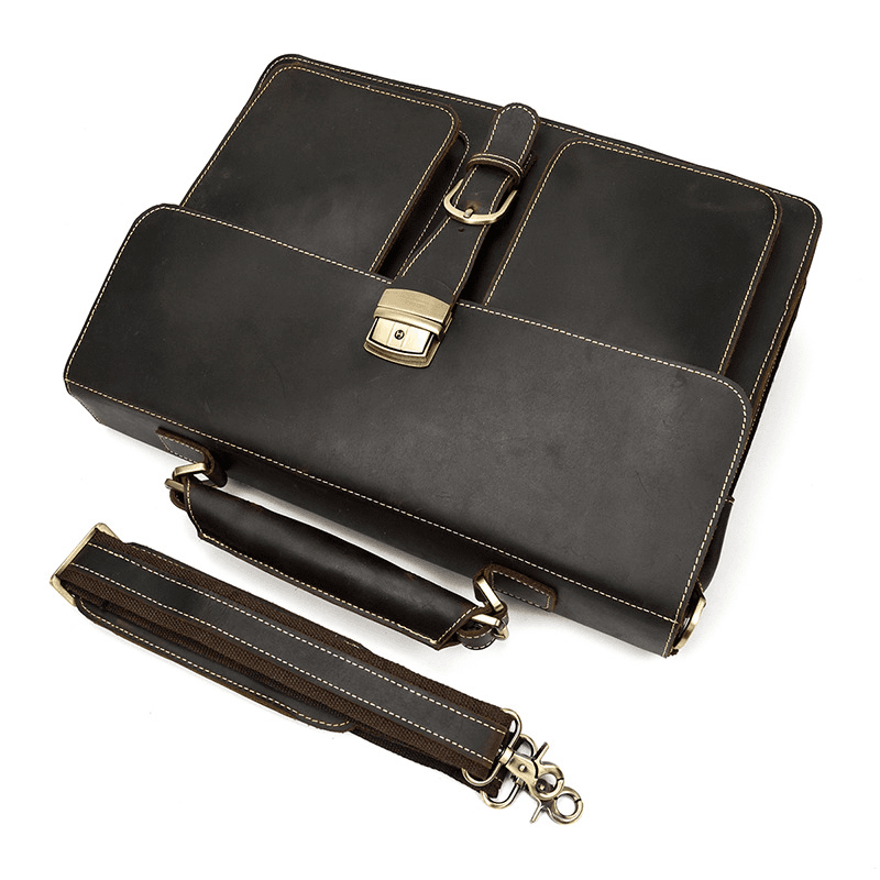 Leather Laptop Messenger Bag