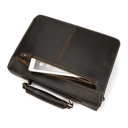 Leather Laptop Messenger Bag
