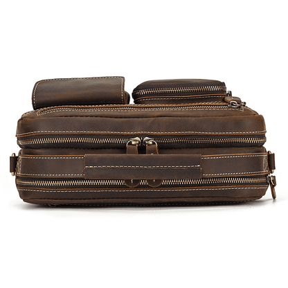 Male Leather Messenger Bag