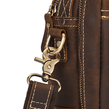 Male Leather Messenger Bag