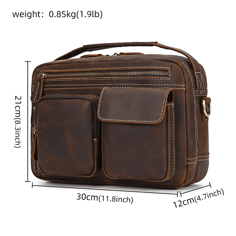Male Leather Messenger Bag