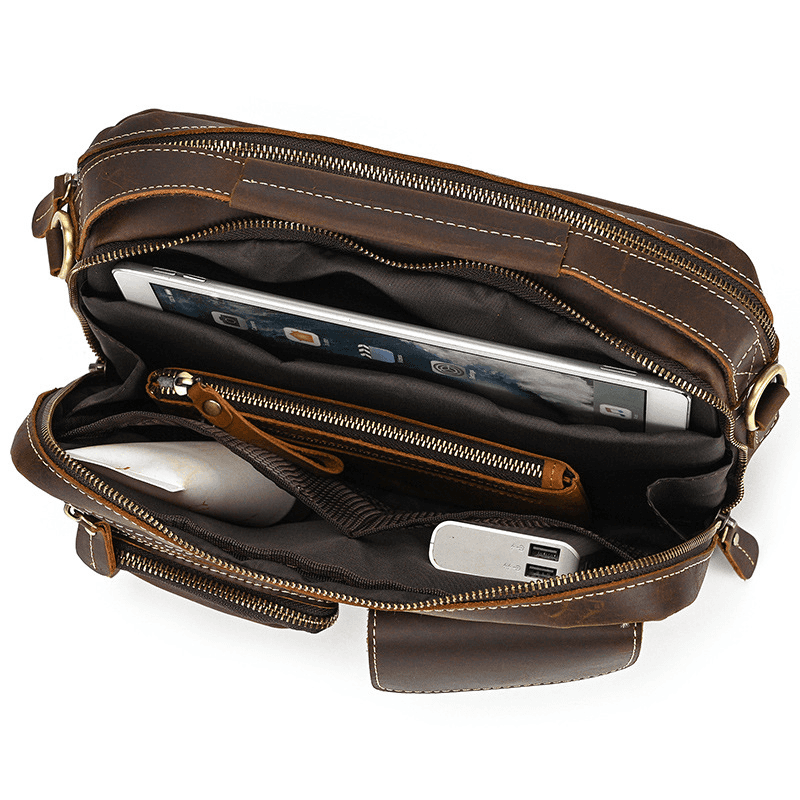 Male Leather Messenger Bag
