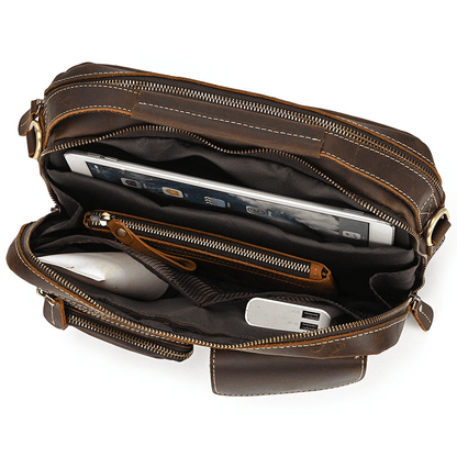 Male Leather Messenger Bag