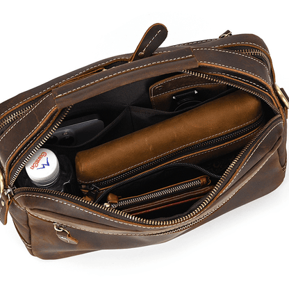 Male Leather Messenger Bag