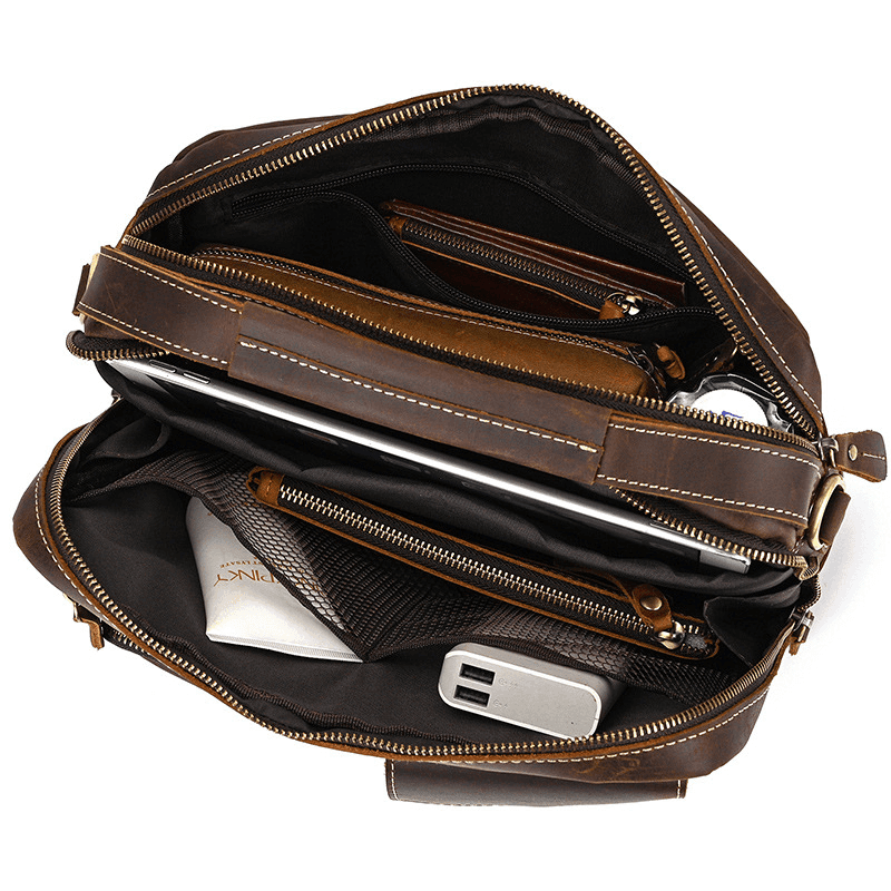 Male Leather Messenger Bag