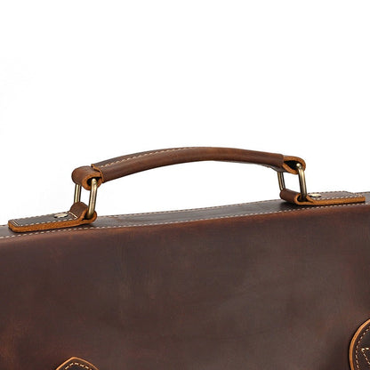 Men’s Leather Portfolio Messenger Bag
