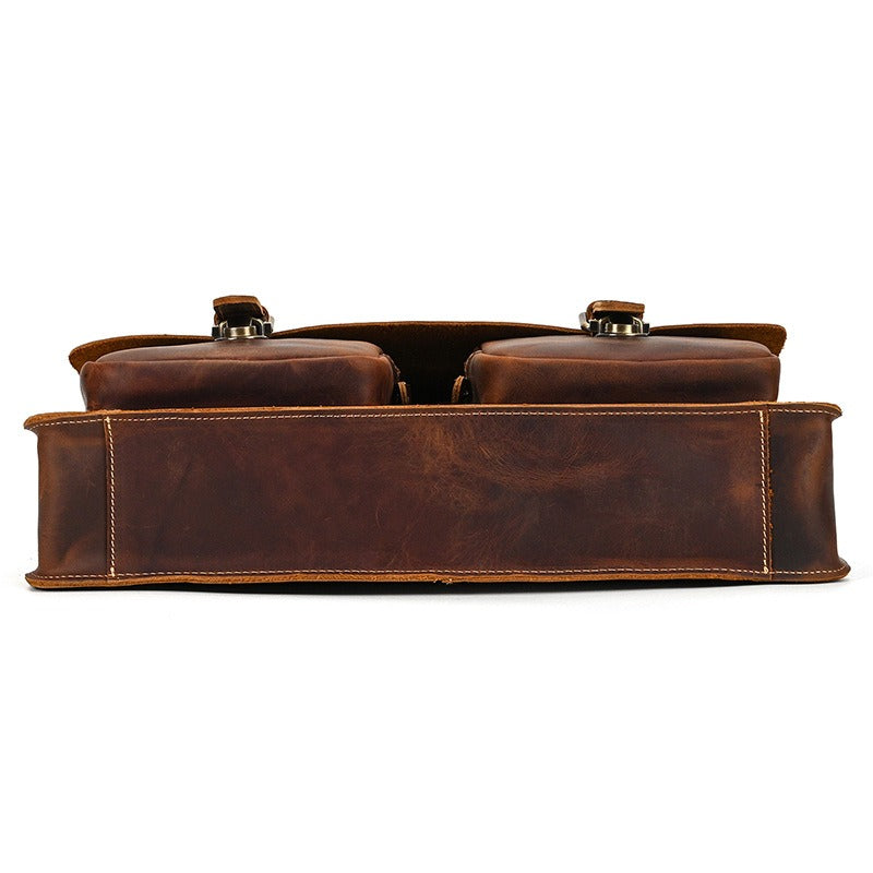 Men’s Leather Portfolio Messenger Bag