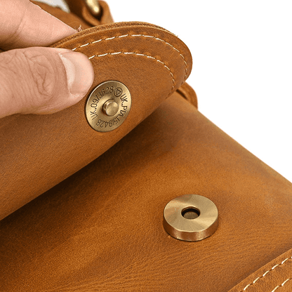 Top-Grain Leather 13" iPad Messenger – Handmade, Travel Ready