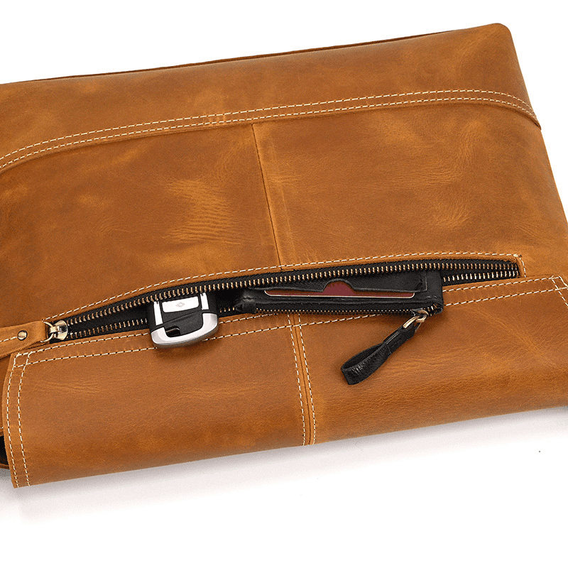 Top-Grain Leather 13" iPad Messenger – Handmade, Travel Ready
