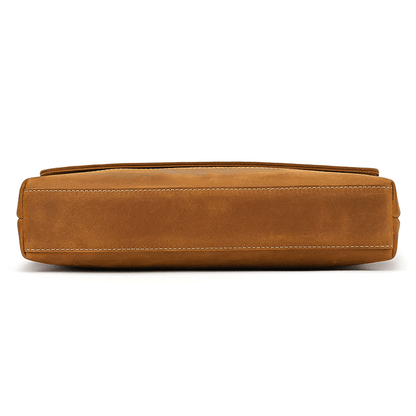 Top-Grain Leather 13" iPad Messenger – Handmade, Travel Ready