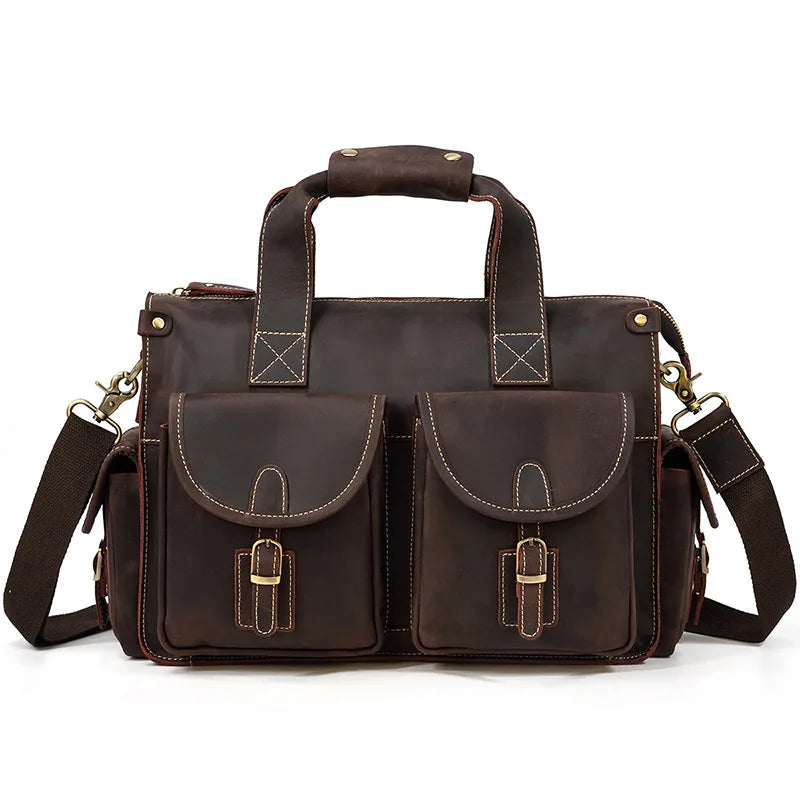 Full Grain Leather Mens Briefcase
