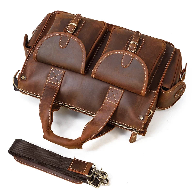 Full Grain Leather Mens Briefcase