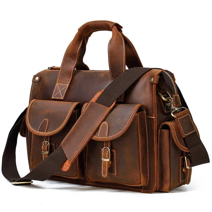 Full Grain Leather Mens Briefcase
