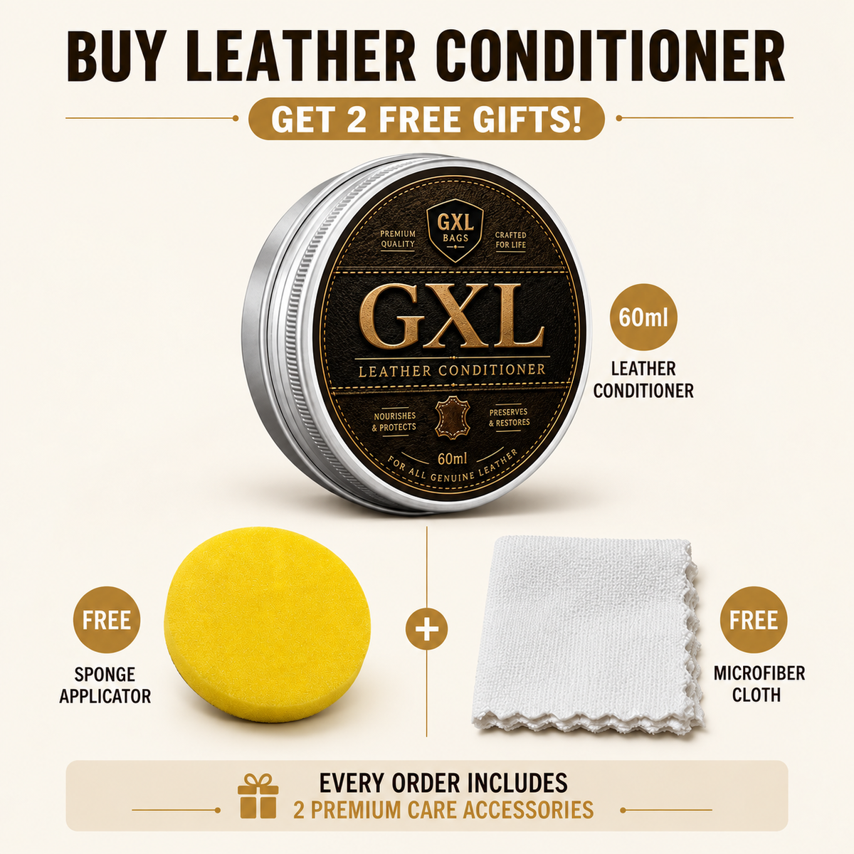 GOXILO |  Leather Conditioner Cream (3.4 fl oz)
