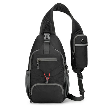 🎒 50% OFF NOW! 💧Unisex Outdoor Sling Crossbody Bag – Multi-Pocket, Water-Resistant, Breathable Back 🌦️
